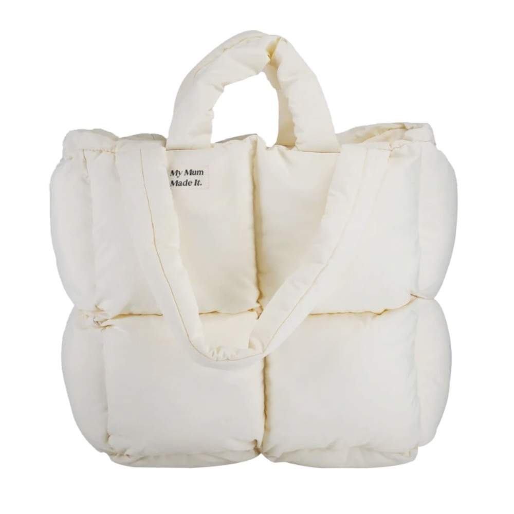 My Mum Made it - PUFFER TOTE BAG - CREAM